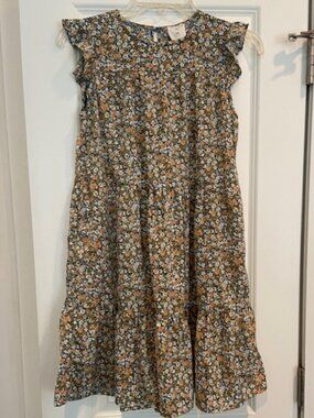 Hayden Girls Size XL (13-14 y.o.) Floral Dress with Flutter Sleeves